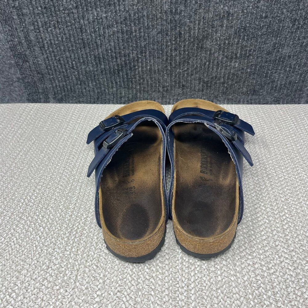 Birkenstock Arizona Navy Blue Leather Sandals Slide Mens Size 9 US / 42 EU - Picture 4 of 7